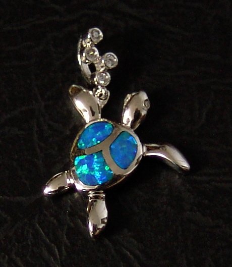 Hawaiian Honu (Turtle) Pendant, silver