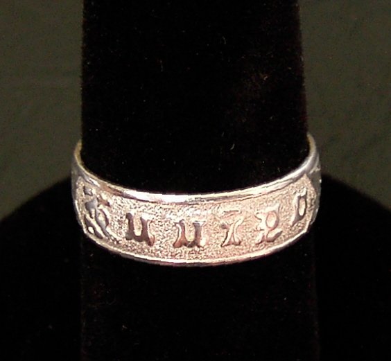 Silver Traditional Hawaiian Heirloom Ring, 6mm, sz 11