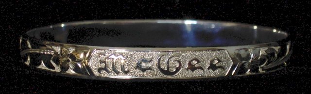 Silver Traditional Hawaiian Heirloom Bracelet 6mm sz 7.75