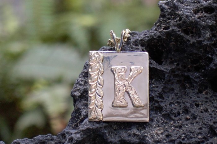 14kt Gold Hawaiian Malie Intial Pendant