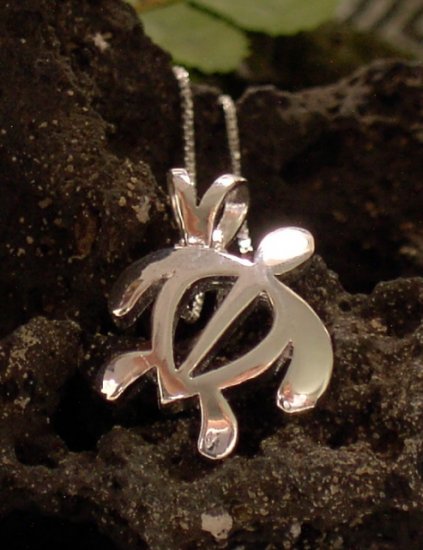 Silver Hawaiian Honu (Turtle) Pendant