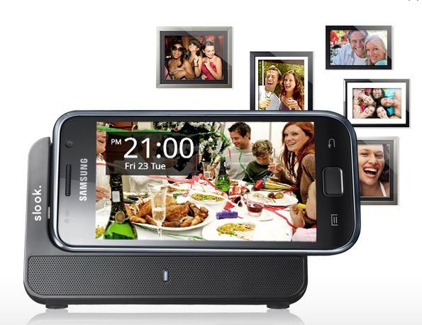 slook. Samsung Galaxy Charging Cradle + Speaker (Web Code: 219724)
