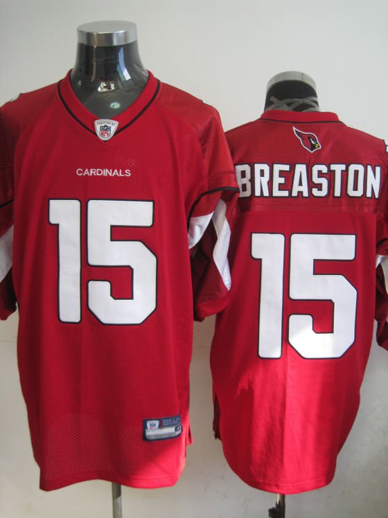 Arizona Cardinals # 15 Breaston NFL Jersey Red