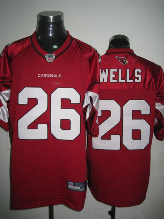 Arizona Cardinals # 26 Wells NFL Jersey Red