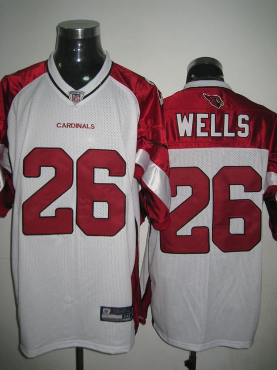 Arizona Cardinals # 26 Wells NFL Jersey White