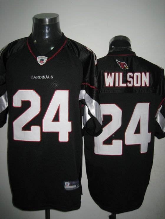 Arizona Cardinals # 24 Wilson NFL Jersey Black