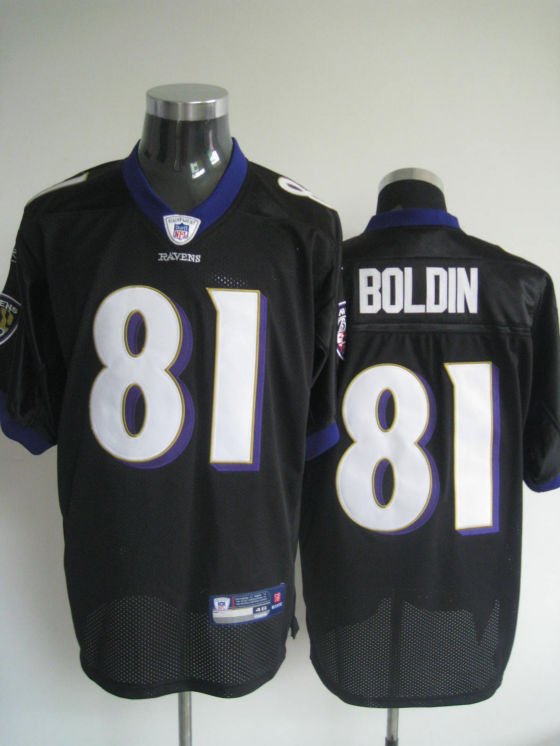 Baltimore Ravens # 81 Boldin NFL Jersey Black