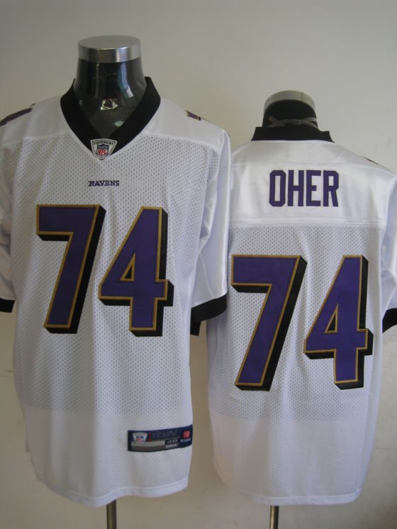 Baltimore Ravens # 74 Oher NFL Jersey White