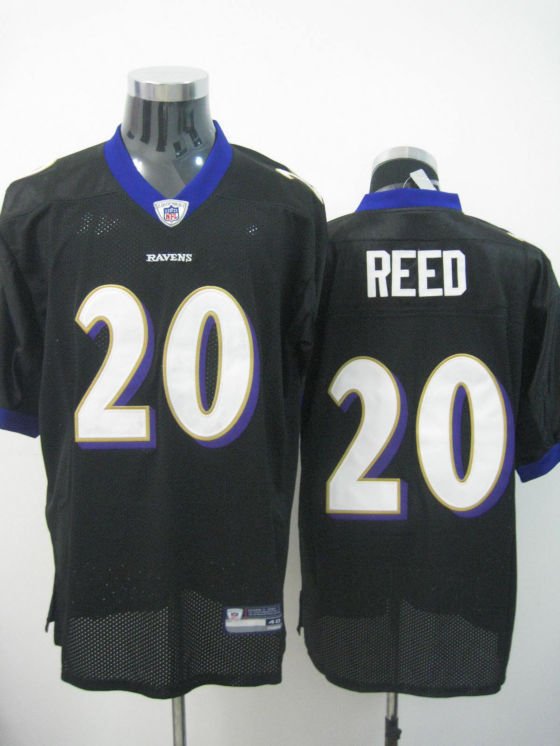 Baltimore Ravens # 20 Reed NFL Jersey Black