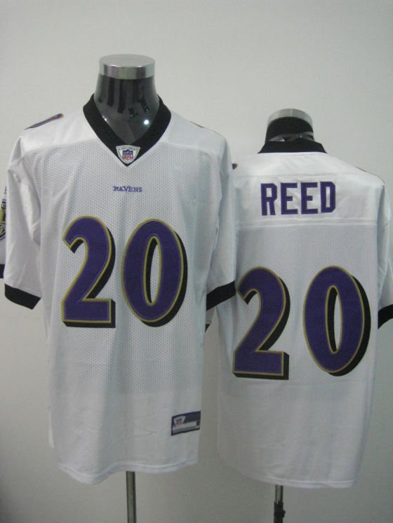 Baltimore Ravens # 20 Reed NFL Jersey White