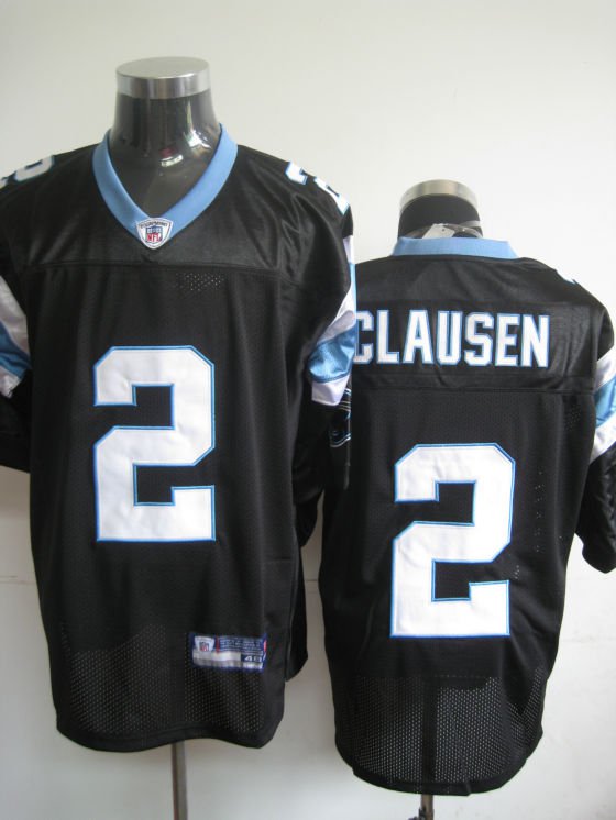 Carolina Panthers # 2 Clausen NFL Jersey Black