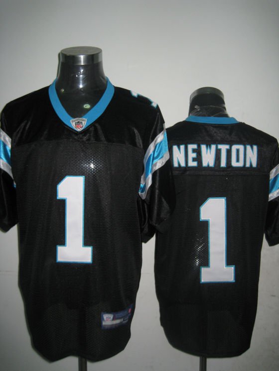 Carolina Panthers # 1 Newton NFL Jersey Black