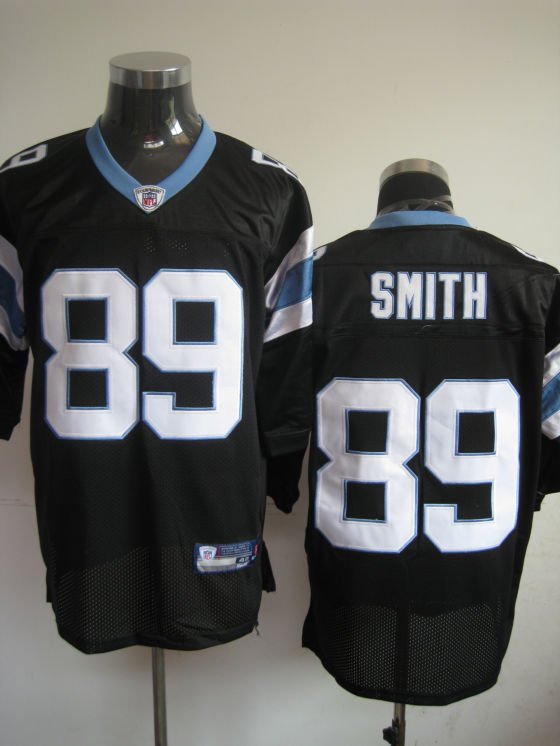 Carolina Panthers # 89 Smith NFL Jersey Black
