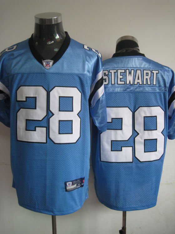 Carolina Panthers # 28 Stewart NFL Jersey Blue