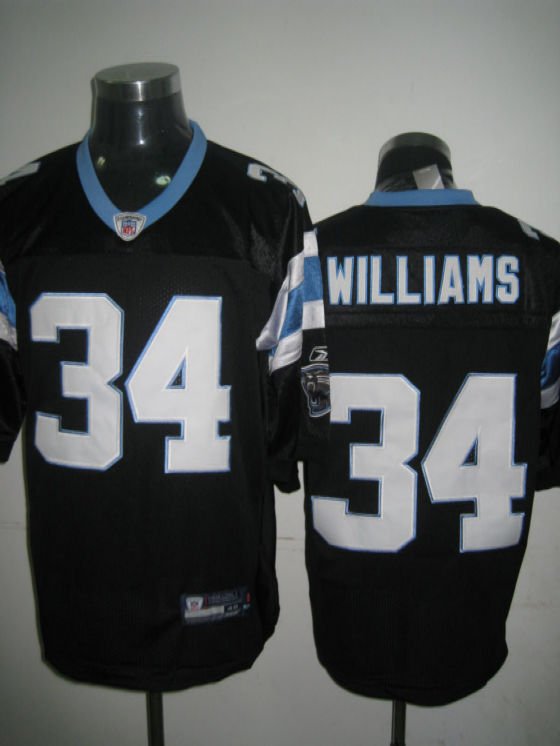 Carolina Panthers # 34 Willliams NFL Jersey Black