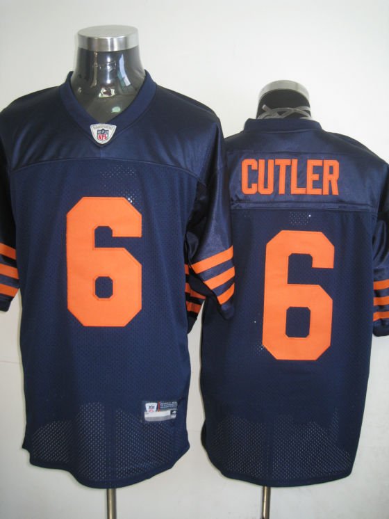 Chicago Bears # 6 Cutler NFL Jersey Blue Orange