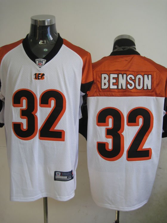 Cincinnati Bengals # 32 Benson NFL Jersey White