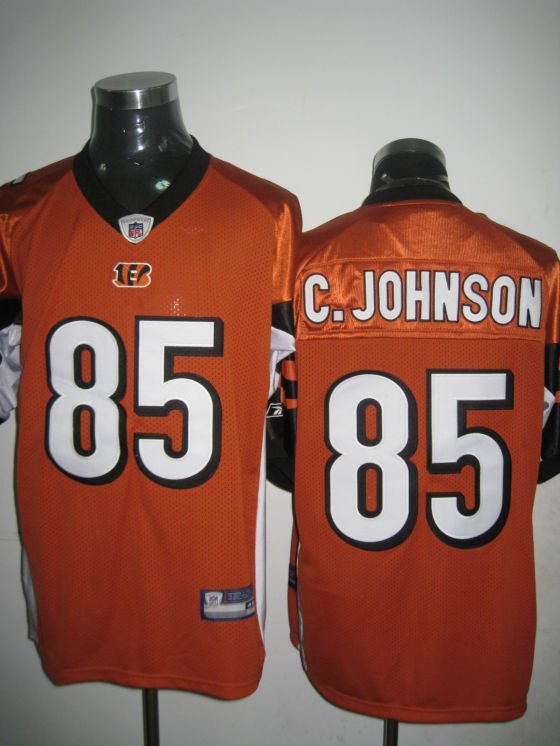 Cincinnati Bengals # 85 C. Johnson NFL Jersey Orange
