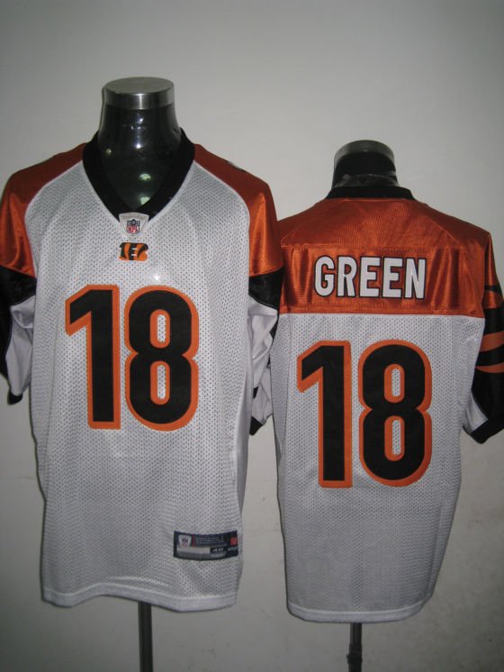 Cincinnati Bengals # 18 Green NFL Jersey White