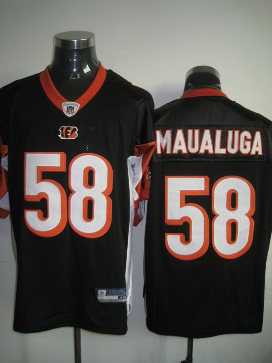 Cincinnati Bengals # 58 Maualuga NFL Jersey Black