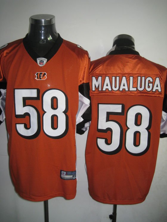 Cincinnati Bengals # 58 Maualuga NFL Jersey Orange