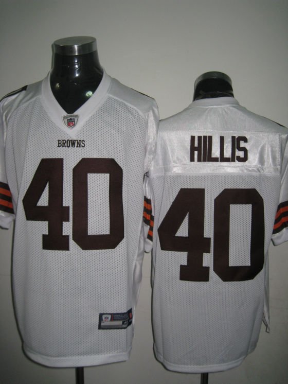 Cleveland Browns # 40 Hillis NFL Jersey White