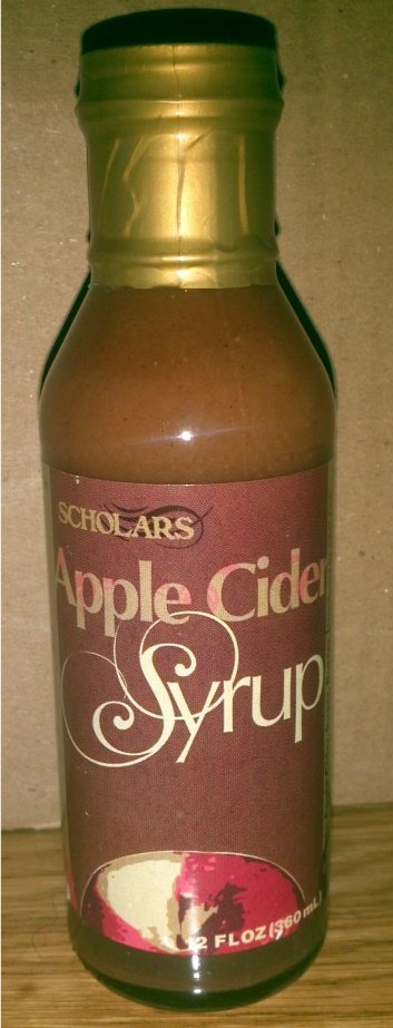 Scholars Natural Apple Cider Syrup 12 oz. Glass Jar (360 mL) New York Farms