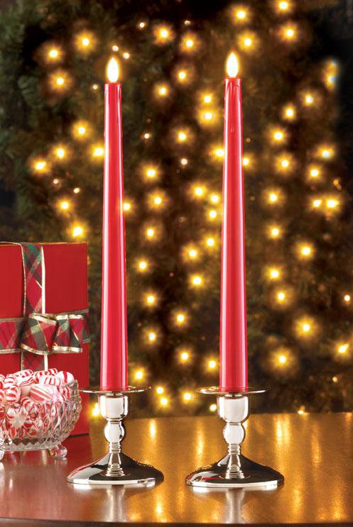 Red Flameless Led Taper Candles