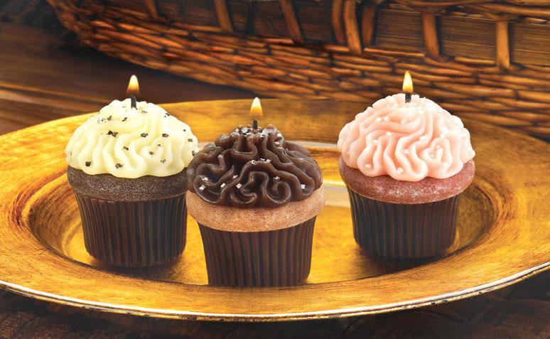 Cupcake Candle Trio