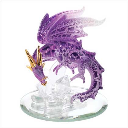 Spun Glass Purple Dragon