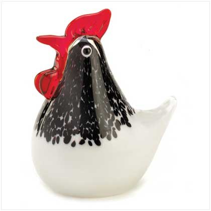 Art Glass Rooster Figurine