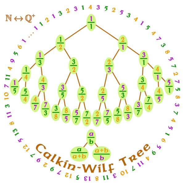 Math T-Shirt - Size XL - Unisex White - Calkin-Wilf Tree