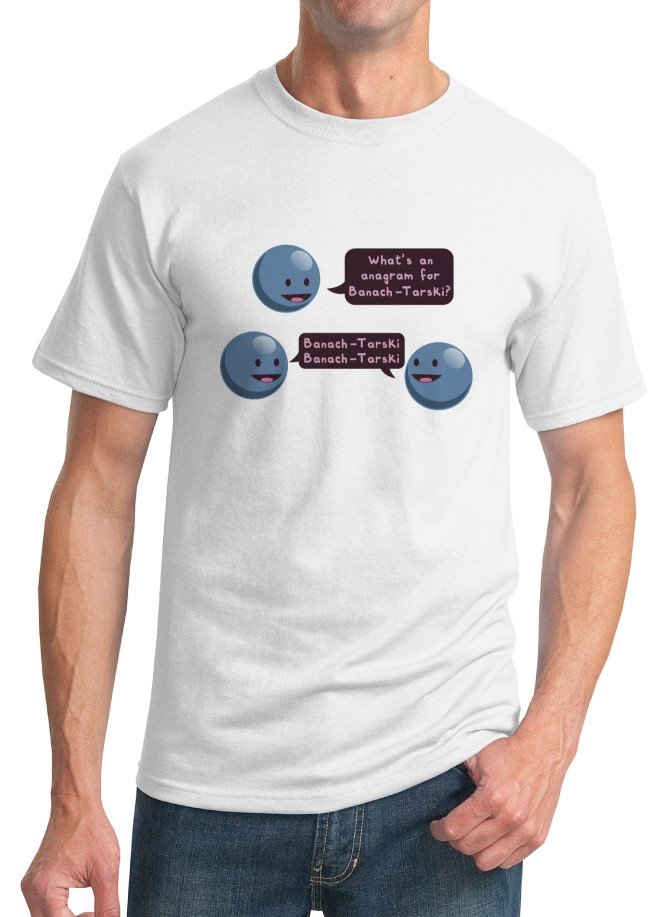 Math T-Shirt - Size S - Unisex White - Banach-Tarski