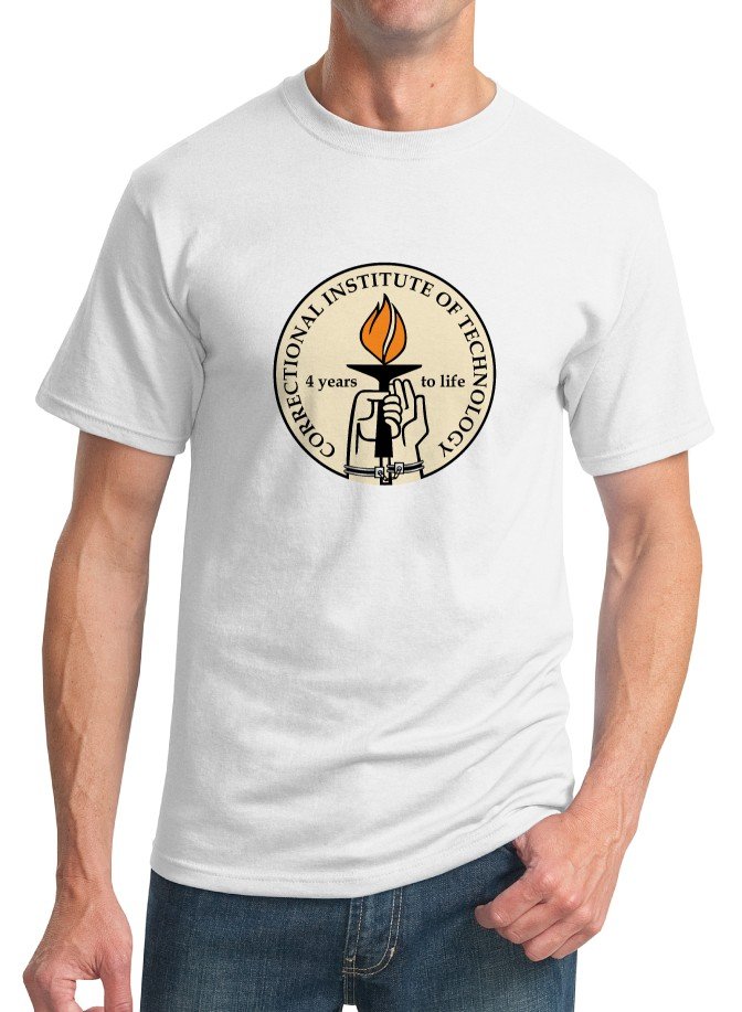 Nerd T-Shirt - Size M - Unisex White - Correctional Institute of Technology