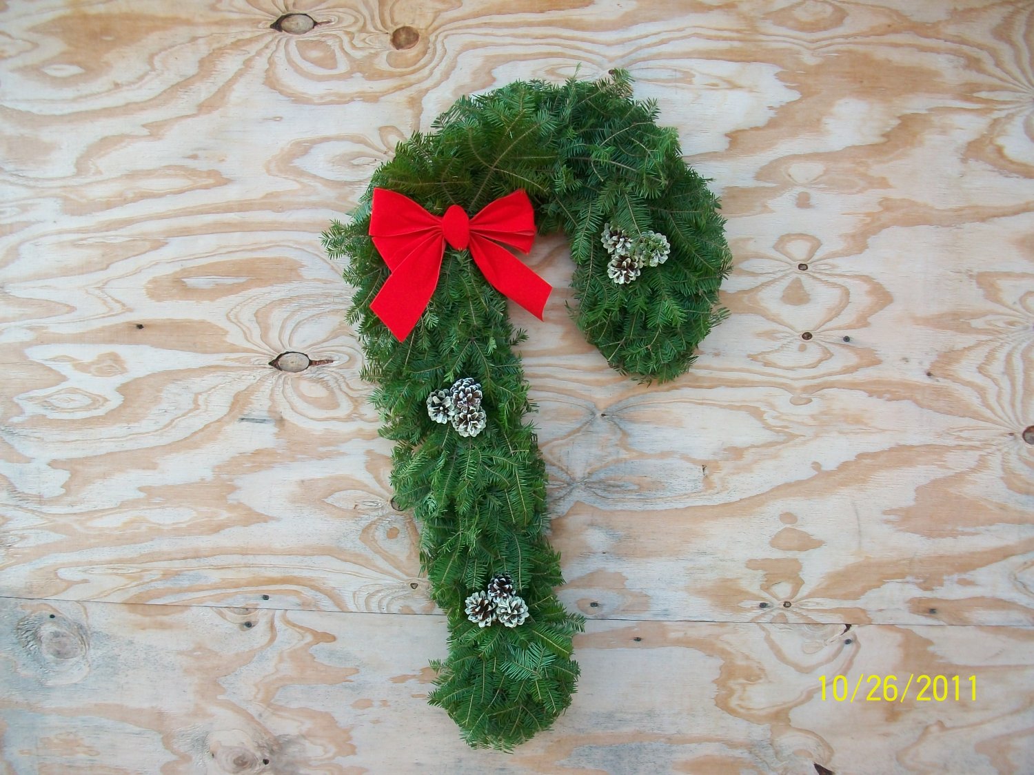 candy cane balsam wreath