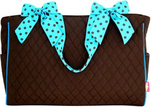 Diaper Bag w/ Polk A Dot Trim (NAME ONLY)