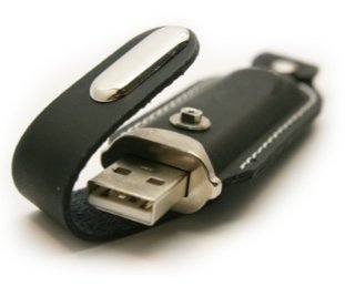 Sophisticated Series - Black Leather USB