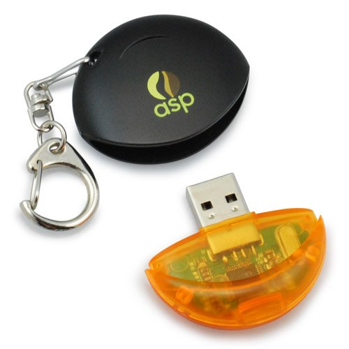 Uniqe Series - Black and Orange Round USB