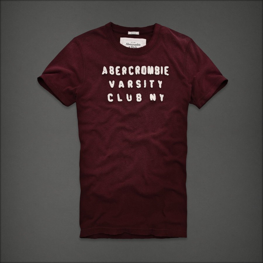New Abercrombie Mens Big Slide t shirt burgundy XXL