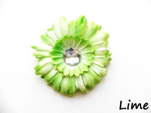 Lime daisy hairclip