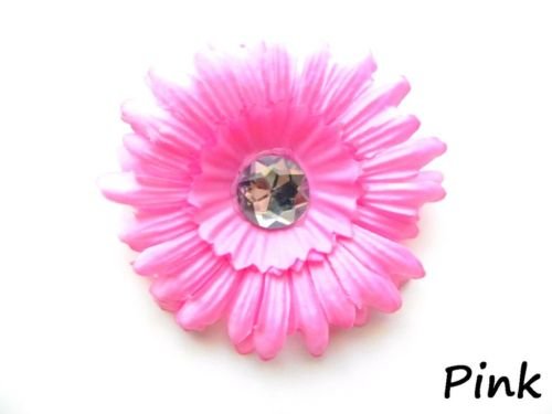 Pink daisy hairclip