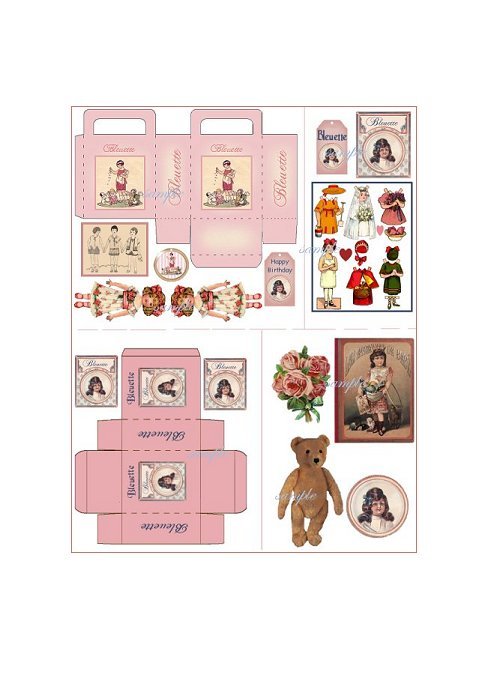 Doll Collage Sheet DC1