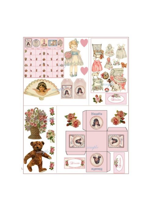 Doll Collage Sheet DC3