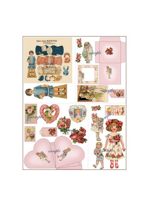 Doll Collage Sheet DC9