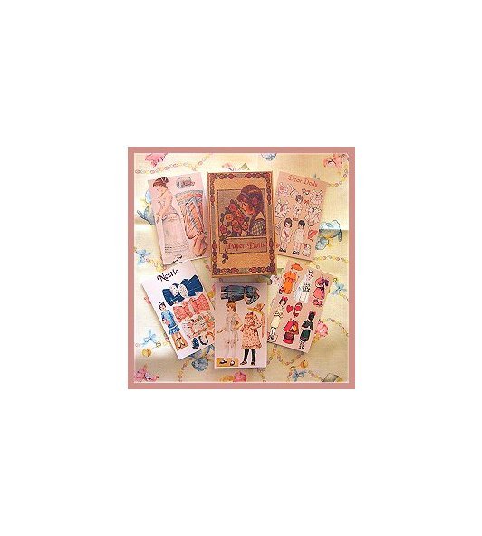 Vintage Style Mini Paper Dolls & Box.PD18