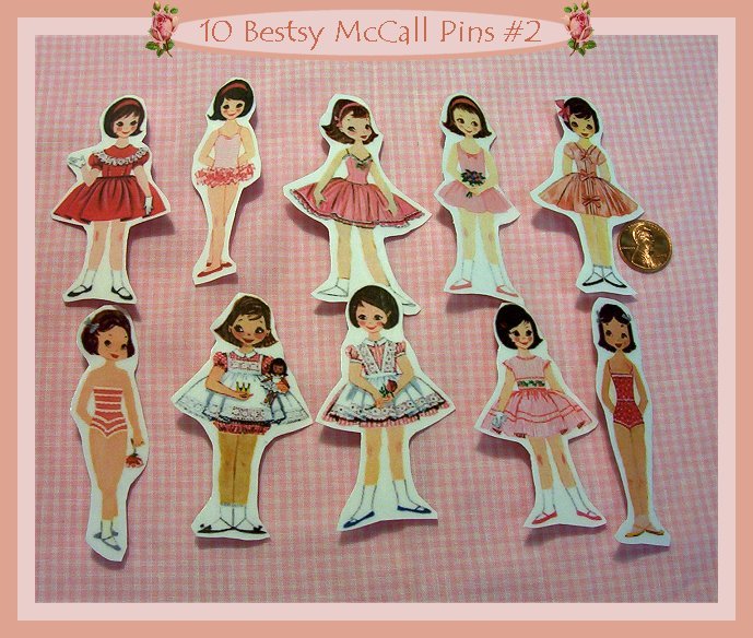 10 Mini Betsy McCall Pins P2