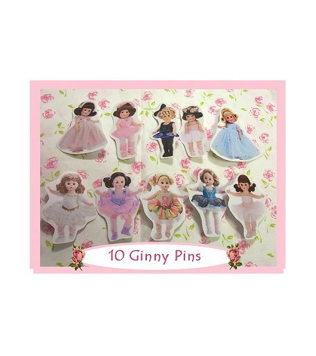 10 Mini "Ginny" Doll Pins P24