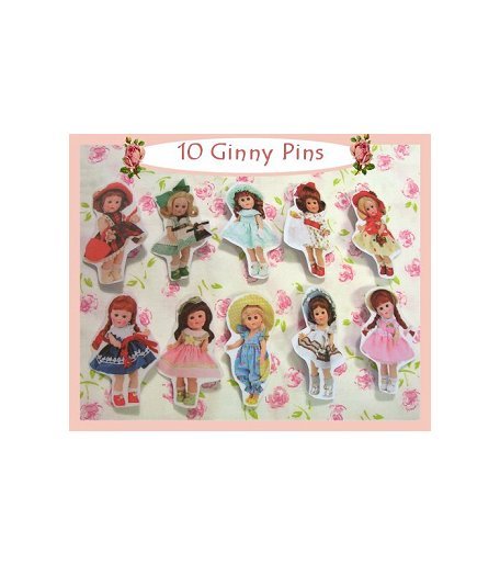 10 Mini "Ginny" Doll Pins P26