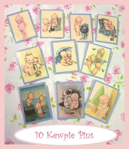 10 Mini "Kewpie" Doll Pins P14