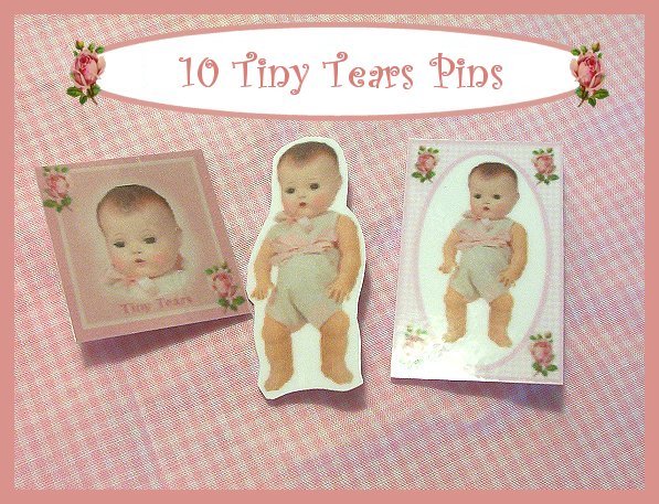 10 Mini "Tiny Tears Doll Pins P19
